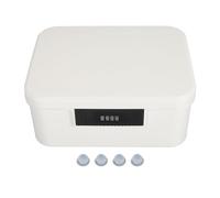 QANYEGN Baúl de almacenamiento con cerradura de capacidad de 9 litros, caja de almacenamiento de contraseña de doble capa, caja de almacenamiento de archivos de oficina para organizador de documentos