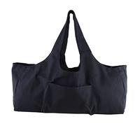 QANYEGN Bolsa para Esterilla de Yoga, Bolsa de Lona para Gimnasio de un Solo Hombro, Bolsas de Almacenamiento Plegables de Gran Capacidad para Pilates, Gimnasio, Bloque de Fitness (Negra)
