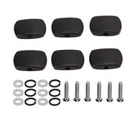 QANYEGN Botones de clavija de ajuste de guitarra de 6 piezas de metal grande, sintonizadores de cabezales de botones de llave de ajuste, sintonizador de guitarra cabezal para guita (Rectángulo grande)