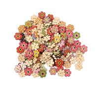 QANYEGN Botones de flores retro, botones de madera vintage de patrón mixto, botones surtidos para costura artesanal, camisa, reemplazo de ropa (Estilo aleatorio)