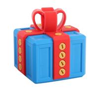 QANYEGN Caja de Regalos Molesta, Caja de Regala Molesta de PLA con Tornillos, Caja de Regala de Broma Impresa en 3D para Guardar Juguetes Decoraciones navideñas (Azul Rojo)
