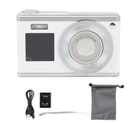 QANYEGN Cámara Digital, Lente telescópica, cámara óptica Digital con Doble Zoom, Pantalla IPS de 2,88 Pulgadas, antivibración, Zoom óptico 10X, 1000 mAh, cámara de vlogging con (Blanco)