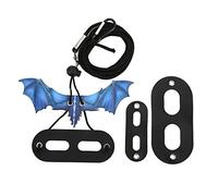 QANYEGN Correo de dragón Barbudo y arnés, arnés de Lagarto Ajustable, Correa de Lagarto de Reptil de Cuero Suave para Anfibios y Otras Mascotas pequeñas (Azul)