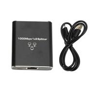 QANYEGN Divisor Ethernet 1 a 2, Divisor de Red de Alta Velocidad de 1000 Mbps, Divisor de Red con Cable de alimentación USB para Cat8 Cat7 Cat6 Cat5 Cat5e