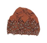 QANYEGN Envolturas de cabeza de turbante, gorra sedosa de cuentas pre atadas, encaje suave y sombrero de cabello con cuentas para un evento elegante o ropa diaria (Couleur caramel)