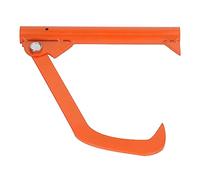 QANYEGN Gancho para leña de acero inoxidable, gancho para troncos portátil, extractor de leña para enrollar y sujetar troncos, color naranja