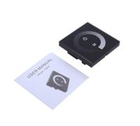 QANYEGN Interruptor de atenuador LED, Controlador LED Dimmer, Controlador de Interruptor de Panel táctil de Color único montada en la Pared para Tira de luz LED (Negro)