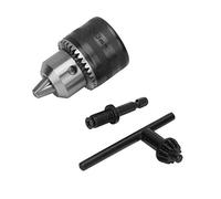 QANYEGN Light Type Drill Chuck Adapter, 1.5-13MM 3/8-24UNF Drill Chuck Tool Kit, 1/4 Hex 3/8 Threaded Extension