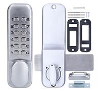 QANYEGN Mechanical Keyless Door Lock, Push Button Door Lock Keypad, Digit Combination Code Entry Lock for Outdoor Fencing, Gates, Offices