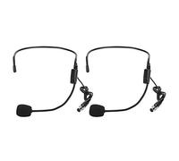 QANYEGN Microfono de Auriculares de micrófono 2pcs, Mini XLR 3pin TA3F Micrófono de Cabezal de Enchufe, Amplificación de micrófono para Maestros, Altavoces, Deportes de Rendimiento