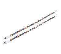 QANYEGN Perca de Cuerda para pájaros, Coloridos Juguetes para Masticar Hechos a Mano, Soporte en Espiral para Columpio de Periquito, Cuerda elástica para Juguetes para pájaros, 2 uds. (105CM)