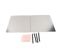 QANYEGN Protector contra salpicaduras de aceite de acero inoxidable, deflector a prueba de aceite, protector contra salpicaduras de estufa de 2 lados para pantalla de pared de coci (40x40x30cm /