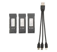 QANYEGN RC Drone Battery, Portable RC Plane Battery, Drone Battery with 3 In 1 Charging Cable for E58 L800 JY019 S168 RC Aircraft (600mah)