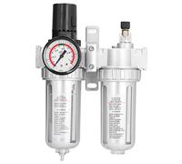 QANYEGN Regulador de presión de filtro de aire, regulador de filtro, kit de medidor separador de trampa de aceite de agua de aleación de aluminio para ingeniería mecánica (SFC200)