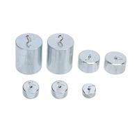 QANYEGN Set di pesi con gancio Das 7 pezzi, ganci per scienze Das Laboratorio, Set di pesi con gancio in Acciaio per Laboratorio scolastico (10g 20g 50g 200g)