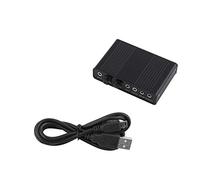 QANYEGN Tarjeta de Sonido de Audio USB 5.1, Tarjeta de Sonido óptica Digital Externa USB de 6 Canales, Adaptador de Salida de Audio SPDIF para una Experiencia de Audio Mejorada