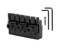 QANYEGN Tuerca de bloqueo de guitarra sin cabeza, tuerca de bloqueo de aleación de zinc para guitarra eléctrica sin cabeza tuerca de bloqueo negro con tornillo de llave