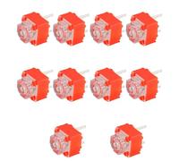 Qaonsciug 10 piezas cuadrado mudo ratón microinterruptor de 2 polos reemplazar microinterruptores rectangulares 20 millones de reemplazo