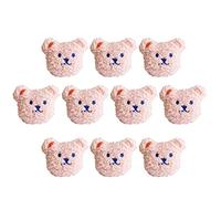 Qaonsciug 10 piezas de parches de animales de peluche con dibujos animados rellenos de algodón, accesorios para la cabeza, ropa, decoración de apliques