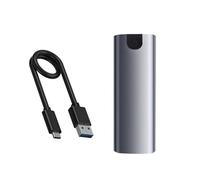 Qaonsciug Adaptador de carcasa de unidades sólidas NVME a USB 3.1 B-Key M-Key B+M Key Solid Drives Enclosure para 2230/2242/2260/2280