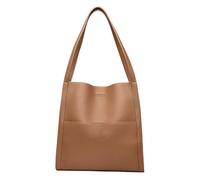 Qaonsciug Bolso de hombro versátil a la moda para mujer, bolso de mano de gran capacidad, bolsa de compras de color sólido para niñas y mujeres, Kh