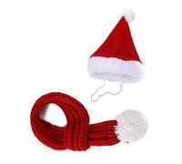 Qaonsciug Bonito traje de Navidad de animales, para fiesta de mascotas, disfraz cálido para perro, gorro de Papá Noel, accesorio cálido para fiesta