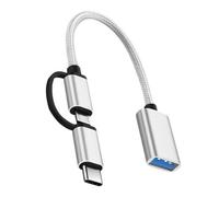 Qaonsciug Cable adaptador USB C/A 2 en 1 para dispositivos pequeños/tipos, transmisión de datos de alta velocidad a adaptador de 480 Mbps