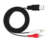 Qaonsciug Cable convertidor de vídeo de sonido compuesto USB a 2RCA, accesorios para transmisión de videocámara a PC, cable de PVC flexible de 1,5 m