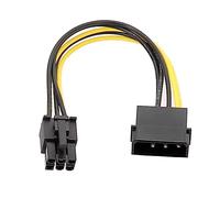 Qaonsciug Cable de alimentación de 6 pines a 4 pines macho D macho Conve tarjeta gráfica para tarjetas de vídeo Conector a convertidor Accesorios
