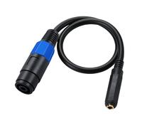 Qaonsciug Cable de altavoz Speakon hembra de 1/4 a conector Speakon a 6 de 35 mm, adaptador para altavoz, adaptador de 1/4 pulgadas a cierre de rosca