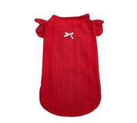 Qaonsciug Chaleco para perro con lazo, pijama pequeño para el hogar, traje transpirable de dos patas, traje para perro pequeño