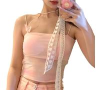 Qaonsciug Coleteros para el pelo para mujer, bufanda de primavera y de viaje, para adolescentes, decorativa, estilo pastoral, cuerda para el pelo