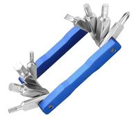 Qaonsciug Herramienta multifunción portátil para reparación de bicicletas, llave hexagonal plegable, ahorro de espacio, fácil de usar, ciclismo