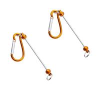 Qaonsciug Juego de 2 mosquetones personalizables con cuentas para decoración de mochila de escalada, llavero práctico, accesorios de bolsa, práctico mosquetón