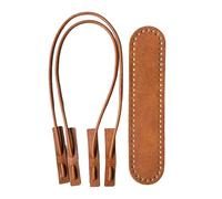 Qaonsciug Juego de pulseras tradicional diseñado con cuerdas largas de piel sintética y parte inferior de poliuretano fuerte y correa para el hombro, juego de correa de muñeca retro multiusos, Brown