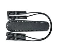 Qaonsciug Juego de pulseras tradicional diseñado con cuerdas largas de piel sintética y parte inferior de poliuretano fuerte y correa para el hombro, juego de correa de muñeca retro multiusos, Black