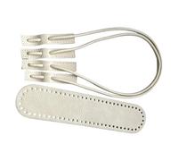 Qaonsciug Juego de pulseras tradicional diseñado con cuerdas largas de piel sintética y parte inferior de poliuretano fuerte y correa para el hombro, juego de correa de muñeca retro multiusos, beige