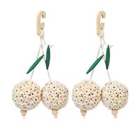 Qaonsciug Juguete masticable para mascotas, esfera de madera de césped natural para cacatúa, conure, cacatúas, dientes de cacatúa, juguete para amolar pájaros