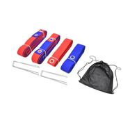 Qaonsciug Línea de canchas de voleibol con clavos de tierra y bolsa para límites al aire libre, canchas de cincha, marcador de voleibol de playa con clavos de tierra