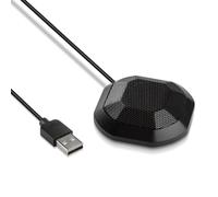 Qaonsciug Micrófono USB omnidireccional transportable para reuniones de conversación de video, extensión de captura de voz, cambio sensible al tacto, respuesta densa, computadora de respuesta