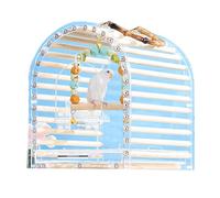 Qaonsciug Nido De Loro Al Aire Libre Pájaro Portátil Jaula De Viaje Bolsa De Transporte Transparente Portátil Con Bandeja Y Escalera Para Cacatúas
