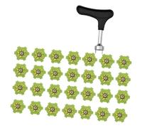 Qaonsciug Paquete de 28 tacos de repuesto con diseño de instalación rápida para una estabilidad segura en bunkers y césped ergonómicos para zapatos de golf