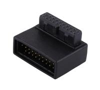 Qaonsciug Placa base para computadora. Placa principal USB 3.0 de 19 pines, conector de ángulo de 90°, convertidor de extensión macho a hembra