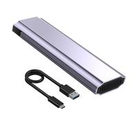 Qaonsciug Práctica carcasa de disco sólido NVME USB 3.1 Gen 2, carcasa de metal, refrigeración óptima para un transporte seguro