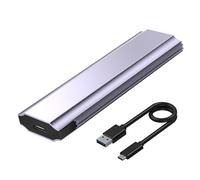 Qaonsciug Práctica carcasa de disco sólido NVME USB 3.1 Gen 2, carcasa de metal, refrigeración óptima para un transporte seguro
