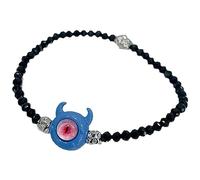 Qaonsciug Pulseras de cuentas de arroz negro con cuentas de monstruos pequeños para amante, chica dulce y genial, accesorios de joyería exclusivos, pulseras de cuentas para mujer, talla única, como se