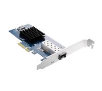 Qaonsciug Tarjeta de red PCIe 4X 10G de grado de servidor, ranura única SFP, solución de conectividad de velocidad rápida para procesamiento de big data, tarjeta de red PCIe de fibra óptica Sfps+