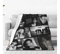 QapLWczK Jungkook Jeon Jung Kook - Manta suave y cómoda de forro polar cálido, imagen completa de Idol Group, mantas de playa de 50 x 40 pulgadas, regalo para decoración de dormitorio, sofá, cama,