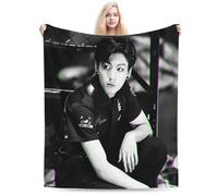 QapLWczK Manta Jungkook Jeon Jung Kook suave y cómoda manta de forro polar cálida manta de yoga, manta de playa, manta de picnic, regalo para dormitorio, oficina, sofá, cama, camping, viajes, todas