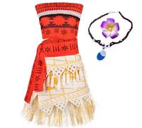 QAQ-COSPLAY Hawaiian Costume for Girls, Women's Halloween Coustme with Necklace